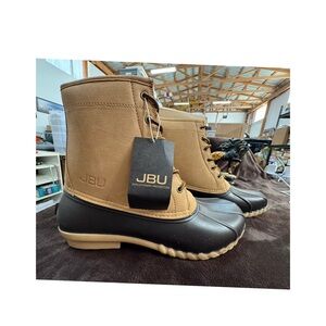 JBU Tan and Black Duck Boots for Men size 13
